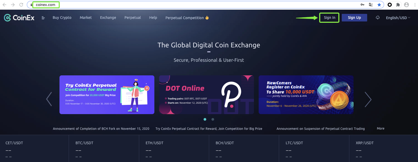 How to Reset or Find Back Sign-in Password in CoinEx