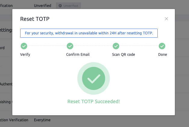 How to Reset/Change TOTP Authentication in CoinEx